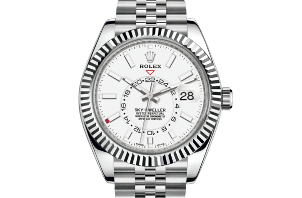 Replica Rolex Sky-Dweller Oyster 42 mm Oystersteel e oro bianco 326934