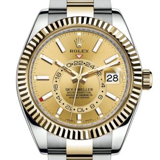 Replica Rolex Sky-Dweller Oyster 42 mm Oystersteel e oro giallo 326933