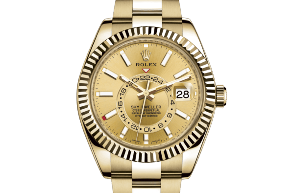 Replica Rolex Sky-Dweller Oyster 42 mm oro giallo 326938