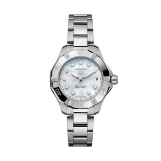 TAG Heuer Aquaracer Professional 200 Solargraph 34mm Orologio da donna Madreperla Diamanti WBP1313.BA0005