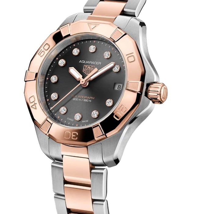 TAG Heuer Aquaracer Professional 200 Solargraph 34mm Orologio da donna nero WBP1324.BB0005 - immagine 2