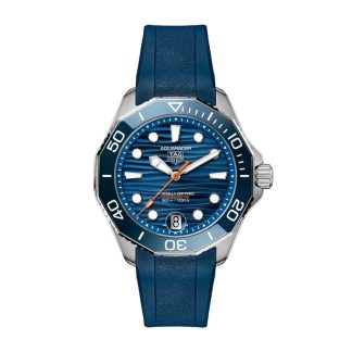 TAG Heuer Aquaracer Professional 300 Date 42mm Orologio Uomo Gomma Blu WBP5111.FT6259
