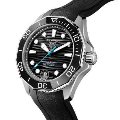 TAG Heuer Aquaracer Professional 300 Date 42mm Orologio da uomo in gomma nera WBP5110.FT6257 - immagine 2