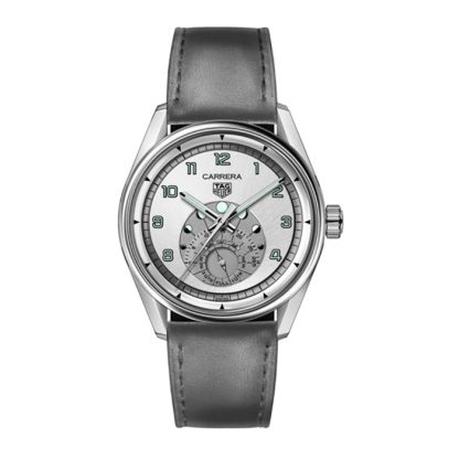TAG Heuer Carrera Astronomer 39mm Orologio Uomo Cinturino in Pelle di Vitello Argento WBX2112.FC6615