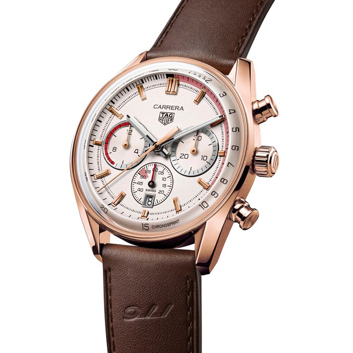 TAG Heuer Carrera Chronosprint X Porsche Special Edition 42mm Orologio Uomo Beige CBS2040.FC8318 - immagine 2