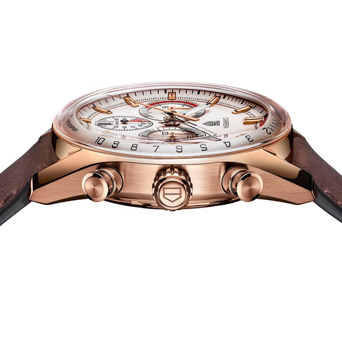TAG Heuer Carrera Chronosprint X Porsche Special Edition 42mm Orologio Uomo Beige CBS2040.FC8318 - immagine 3