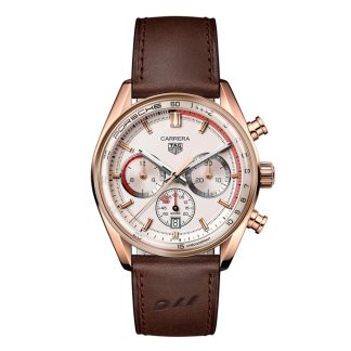 TAG Heuer Carrera Chronosprint X Porsche Special Edition 42mm Orologio Uomo Beige CBS2040.FC8318