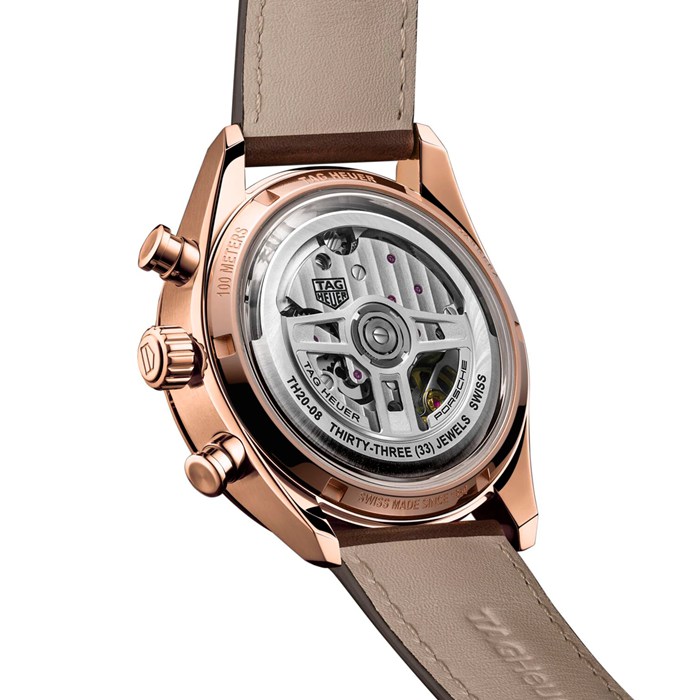 TAG Heuer Carrera Chronosprint X Porsche Special Edition 42mm Orologio Uomo Beige CBS2040.FC8318 - immagine 5