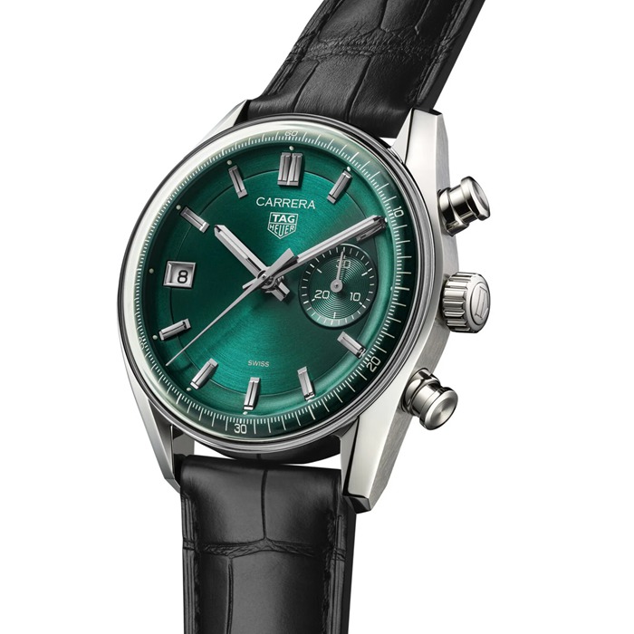 TAG Heuer Carrera Cronografo 39mm Uomo Orologio Verde CBS2211.FC6545 - immagine 2