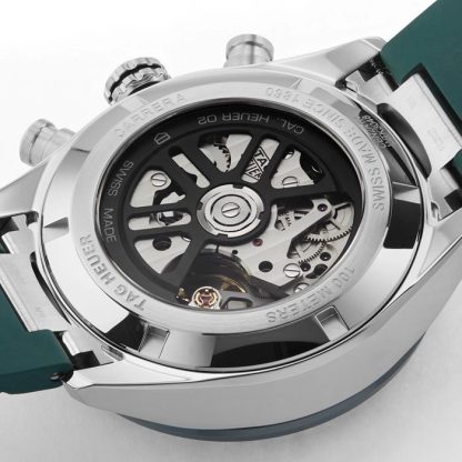 TAG Heuer Carrera Cronografo 44mm Orologio Uomo Gomma Verde CBN2A1N.FT6238 - immagine 5