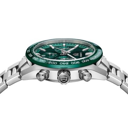 TAG Heuer Carrera Cronografo 44mm Uomo Orologio Verde Acciaio Inox CBN2A1N.BA0643 - immagine 4
