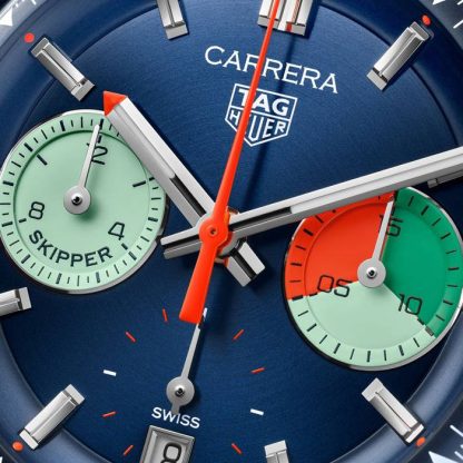 TAG Heuer Carrera Cronografo Skipper 39mm Orologio Uomo Blu CBS2213.FN6002 - immagine 3