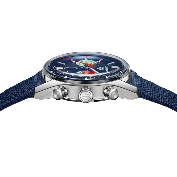 TAG Heuer Carrera Cronografo Skipper 39mm Orologio Uomo Blu CBS2213.FN6002 - immagine 4