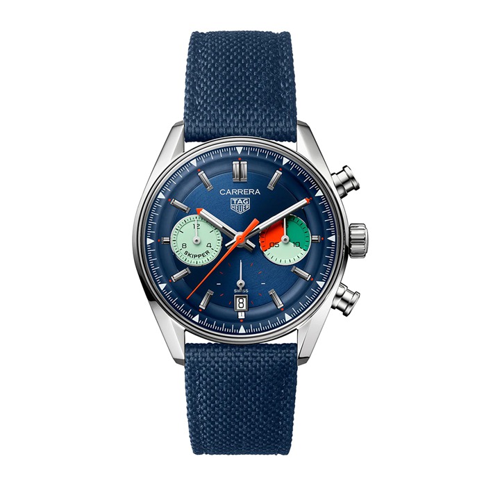 TAG Heuer Carrera Cronografo Skipper 39mm Orologio Uomo Blu CBS2213.FN6002