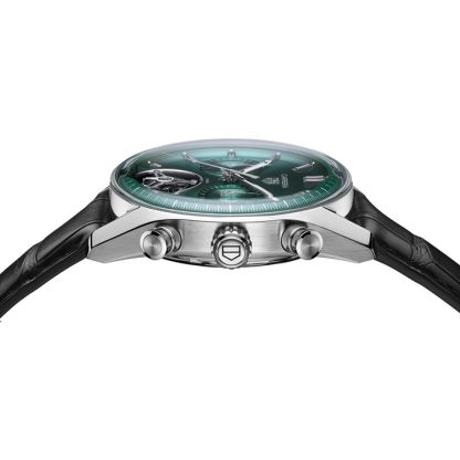 TAG Heuer Carrera Cronografo Tourbillon 42mm Orologio Uomo Verde CBS5011.FC6566 - immagine 4