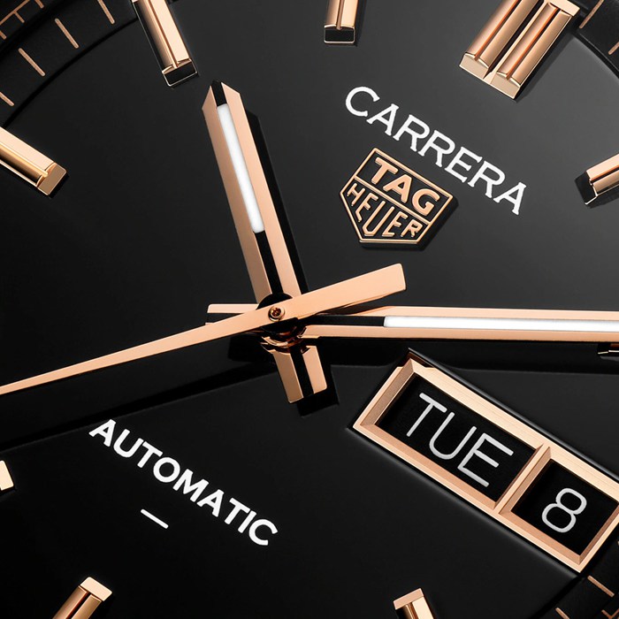 TAG Heuer Carrera Day-Date 41 mm Orologio da uomo in oro rosa nero WDA2111.BD0001 - immagine 3