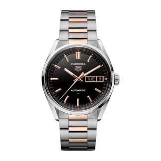 TAG Heuer Carrera Day-Date 41 mm Orologio da uomo in oro rosa nero WDA2111.BD0001