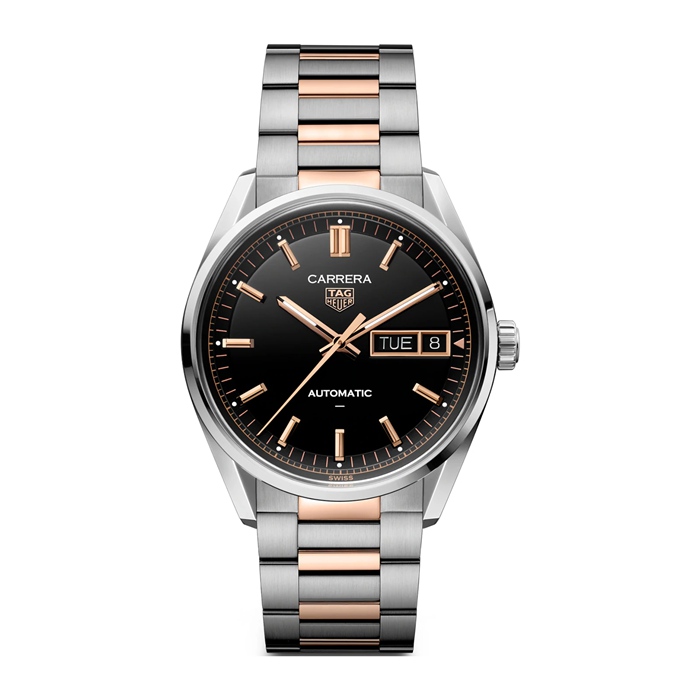 TAG Heuer Carrera Day-Date 41 mm Orologio da uomo in oro rosa nero WDA2111.BD0001
