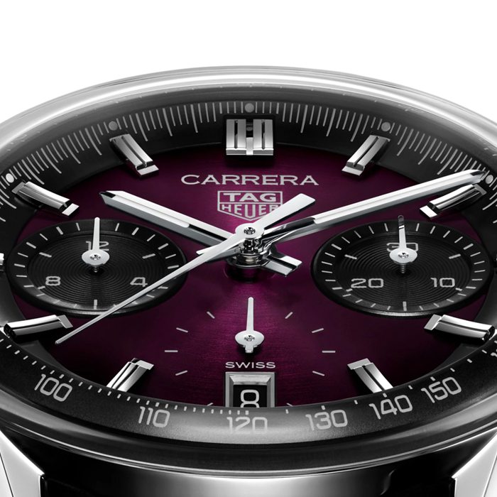 TAG Heuer Carrera Glassbox 39mm Orologio Uomo Viola CBS2219.FC6607 - immagine 5
