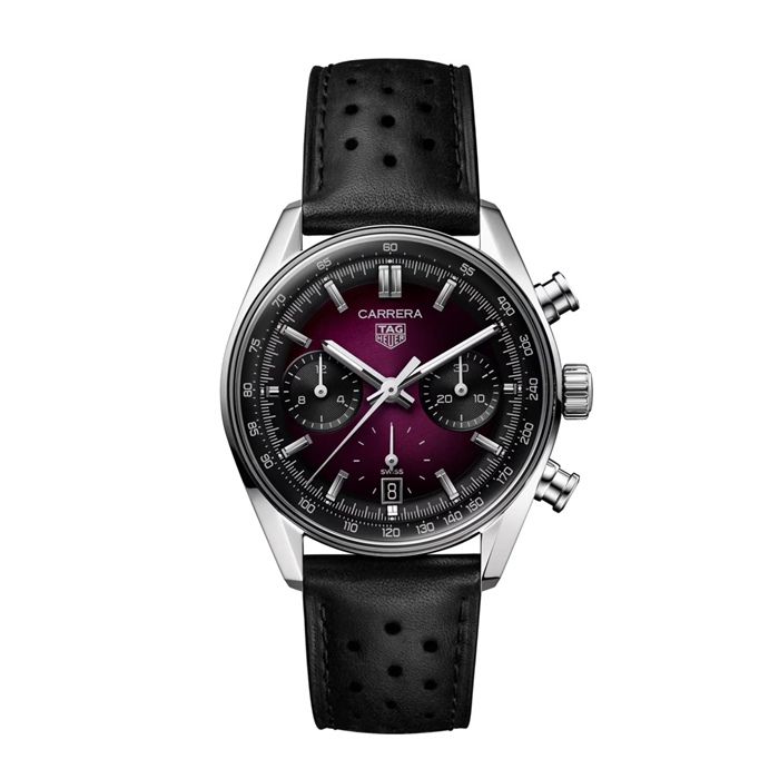 TAG Heuer Carrera Glassbox 39mm Orologio Uomo Viola CBS2219.FC6607
