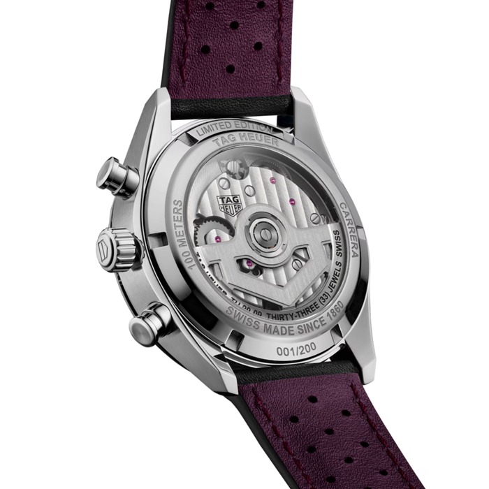 TAG Heuer Carrera Glassbox Tourbillon Edizione Limitata 42mm Orologio Uomo Viola CBS5017.FC6605 - immagine 3