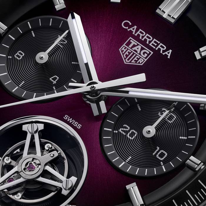 TAG Heuer Carrera Glassbox Tourbillon Edizione Limitata 42mm Orologio Uomo Viola CBS5017.FC6605 - immagine 5
