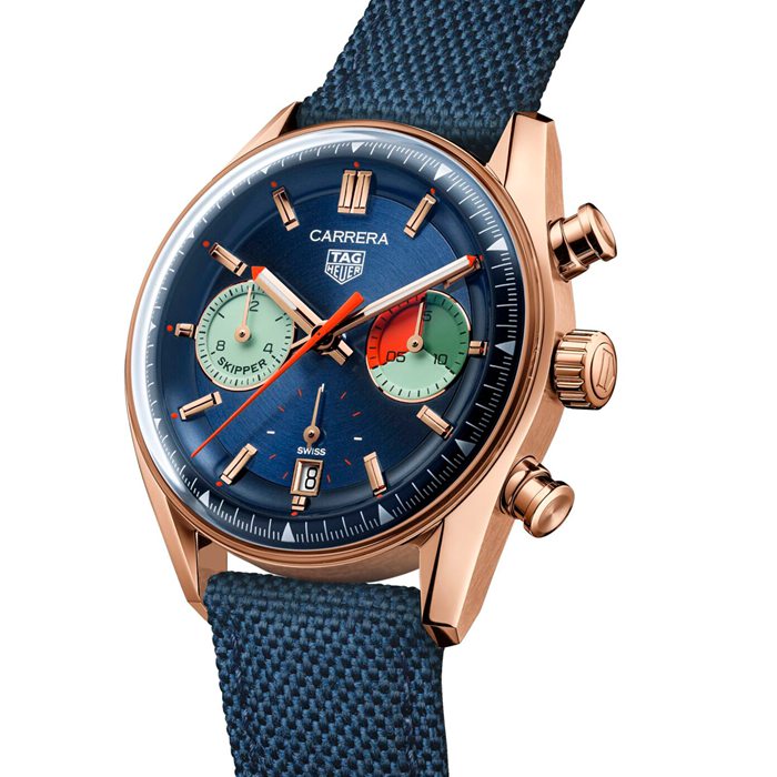TAG Heuer Carrera Skipper Cronografo 39mm Uomo Orologio Blu CBS2241.FN8023 - immagine 2