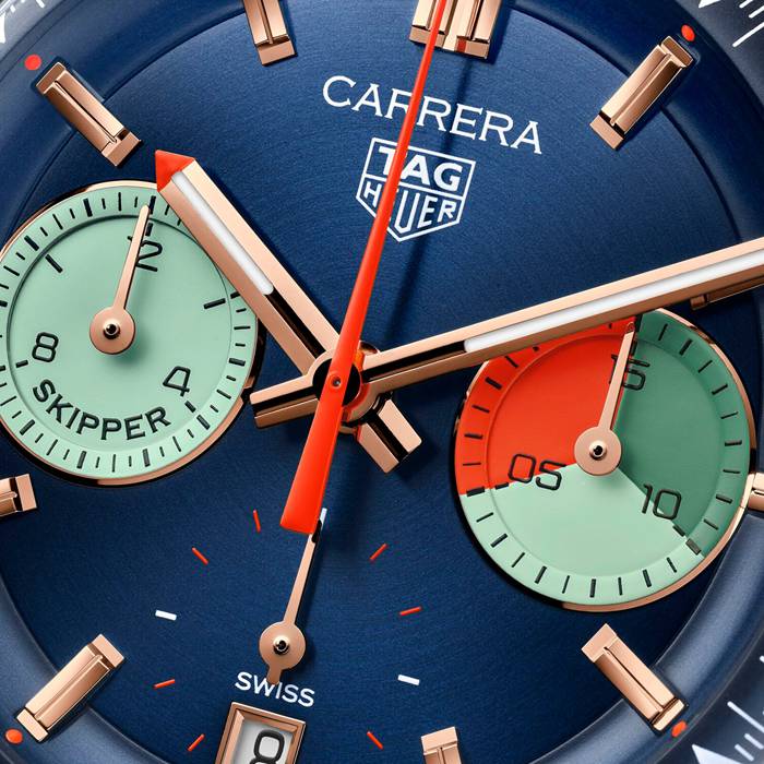 TAG Heuer Carrera Skipper Cronografo 39mm Uomo Orologio Blu CBS2241.FN8023 - immagine 3