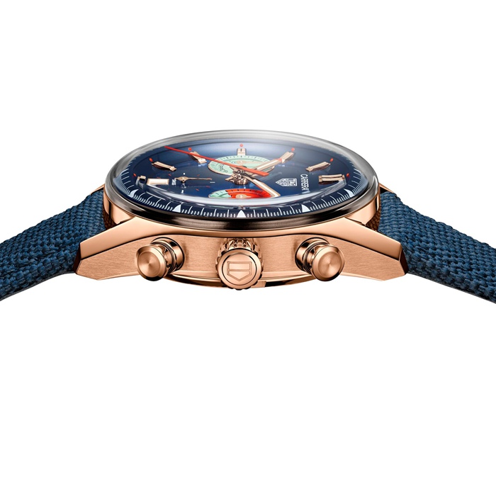 TAG Heuer Carrera Skipper Cronografo 39mm Uomo Orologio Blu CBS2241.FN8023 - immagine 4