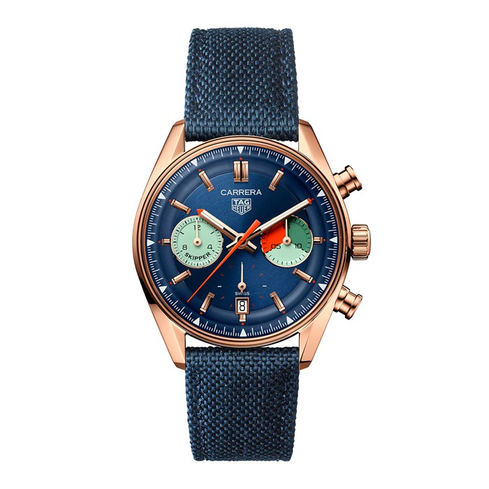 TAG Heuer Carrera Skipper Cronografo 39mm Uomo Orologio Blu CBS2241.FN8023