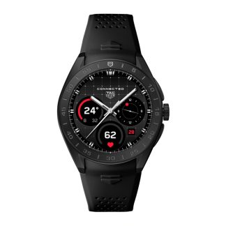 TAG Heuer Connected Calibre E5 45mm Uomo Orologio in titanio cinturino in gomma nera SBT8A80.BT6293