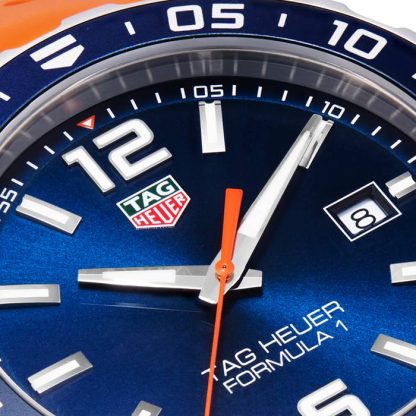 TAG Heuer Formula 1 43mm Uomo Orologio Cinturino in gomma arancione WAZ1010.FT8028 - immagine 3