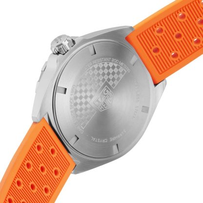 TAG Heuer Formula 1 43mm Uomo Orologio Cinturino in gomma arancione WAZ1010.FT8028 - immagine 4