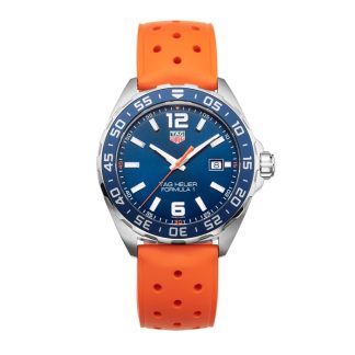 TAG Heuer Formula 1 43mm Uomo Orologio Cinturino in gomma arancione WAZ1010.FT8028