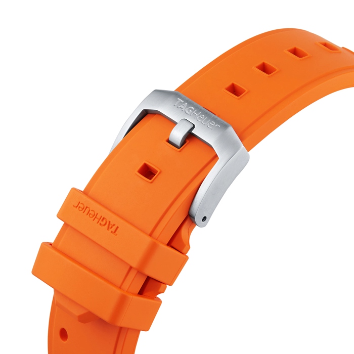 TAG Heuer Formula 1 43mm Uomo Orologio Cinturino in gomma arancione WAZ1010.FT8028 - immagine 5