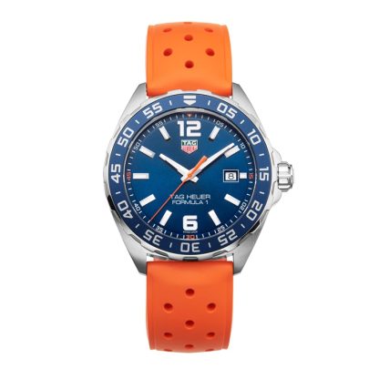 TAG Heuer Formula 1 43mm Uomo Orologio Cinturino in gomma arancione WAZ1010.FT8028