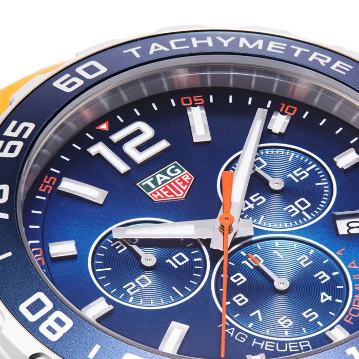 TAG Heuer Formula 1 Cronografo 43mm Uomo Orologio Cinturino in gomma arancione CAZ1014.FT8028 - immagine 2