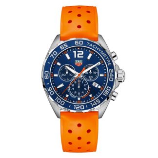 TAG Heuer Formula 1 Cronografo 43mm Uomo Orologio Cinturino in gomma arancione CAZ1014.FT8028