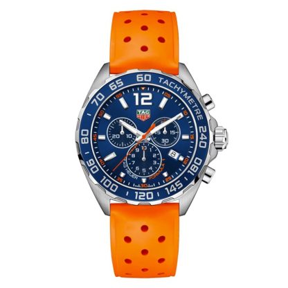 TAG Heuer Formula 1 Cronografo 43mm Uomo Orologio Cinturino in gomma arancione CAZ1014.FT8028