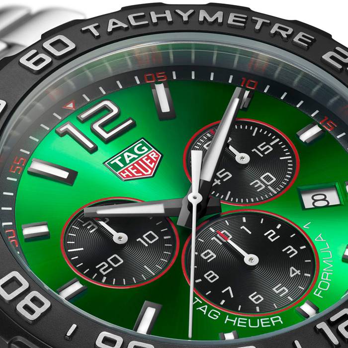 TAG Heuer Formula 1 Cronografo al quarzo 200M 43mm Orologio Uomo Verde CAZ101AP.BA0842 - immagine 3