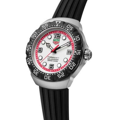 TAG Heuer Formula 1 Solargraph Edizione Limitata 38mm Orologio Uomo Bianco WBY111A.FT8106 - immagine 2