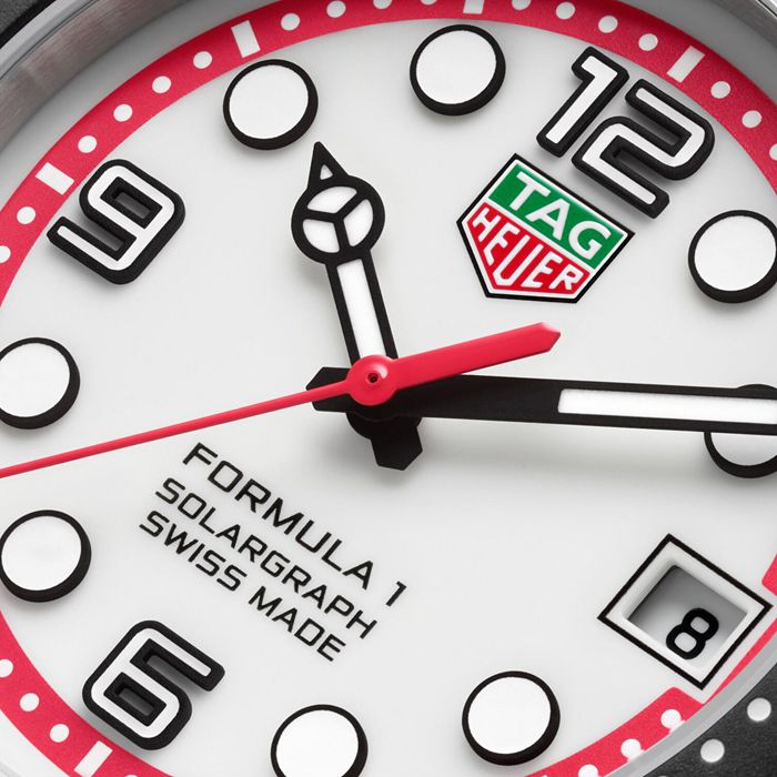 TAG Heuer Formula 1 Solargraph Edizione Limitata 38mm Orologio Uomo Bianco WBY111A.FT8106 - immagine 3
