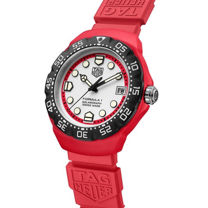 TAG Heuer Formula 1 Solargraph Edizione Limitata 38mm Orologio Uomo Rosso WBY1161.FT8086 - immagine 2