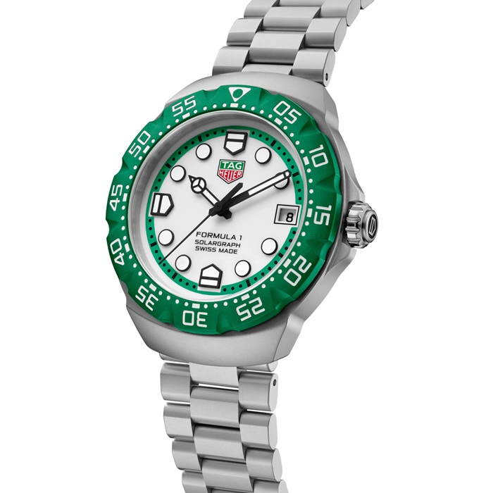 TAG Heuer Formula 1 Solargraph Edizione Limitata 38mm Orologio Uomo Verde WBY1113.BA0042 - immagine 2