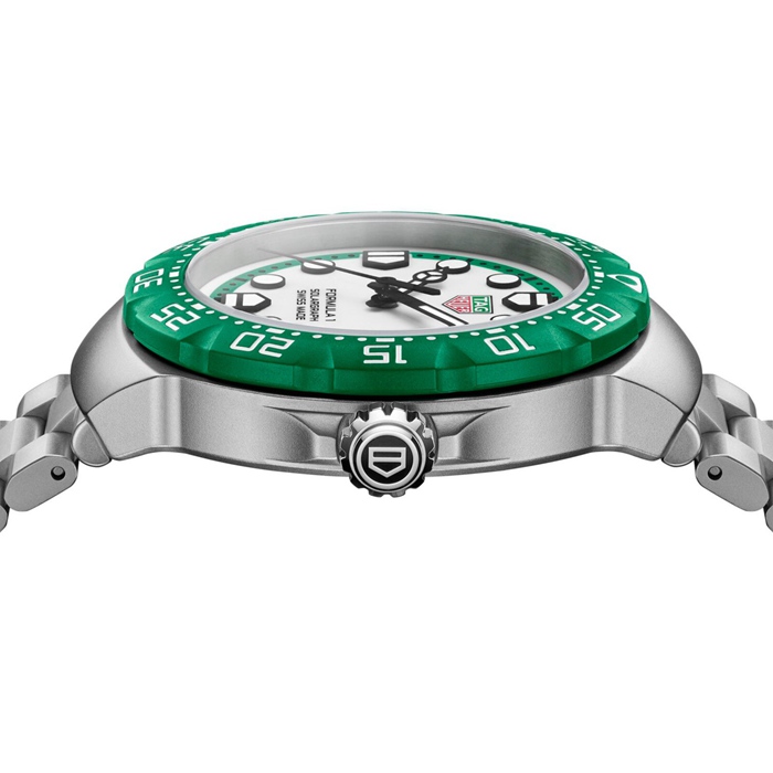 TAG Heuer Formula 1 Solargraph Edizione Limitata 38mm Orologio Uomo Verde WBY1113.BA0042 - immagine 4
