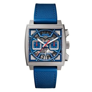 TAG Heuer Monaco Cronografo 39mm Orologio Uomo Titanio Blu CBL2182.FT6235