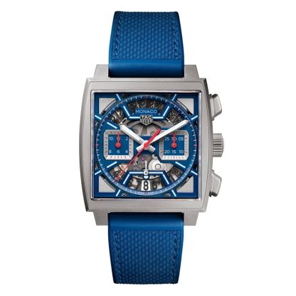 TAG Heuer Monaco Cronografo 39mm Orologio Uomo Titanio Blu CBL2182.FT6235