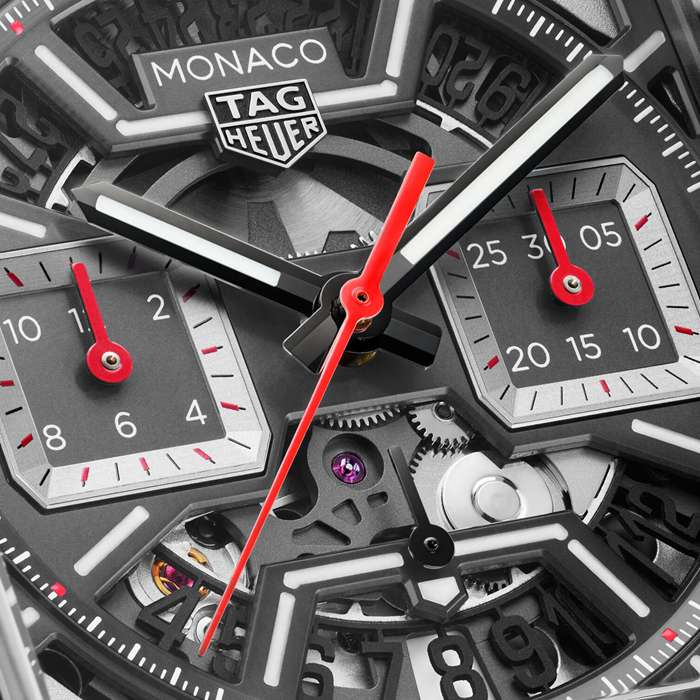 TAG Heuer Monaco Cronografo 39mm Orologio Uomo Titanio Nero CBL2183.FT6236 - immagine 3