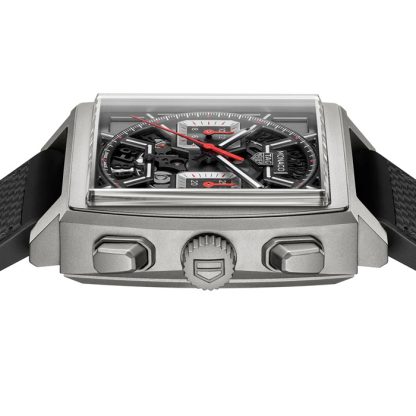 TAG Heuer Monaco Cronografo 39mm Orologio Uomo Titanio Nero CBL2183.FT6236 - immagine 4