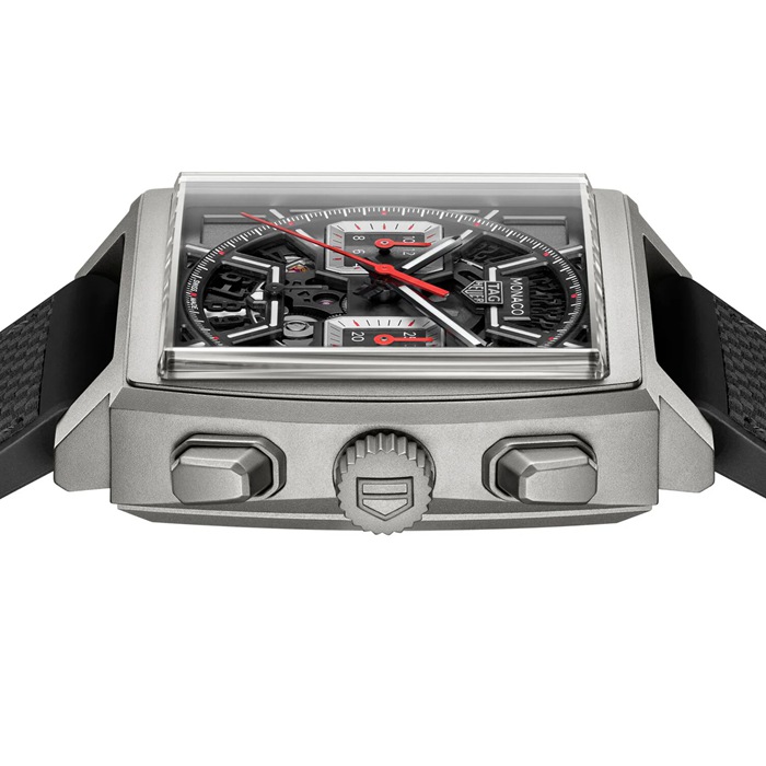 TAG Heuer Monaco Cronografo 39mm Orologio Uomo Titanio Nero CBL2183.FT6236 - immagine 4